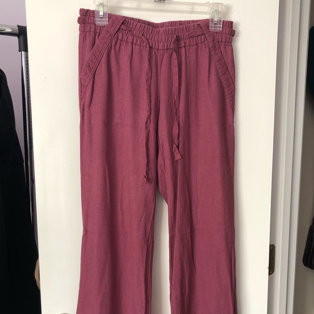 Linen blend pants
